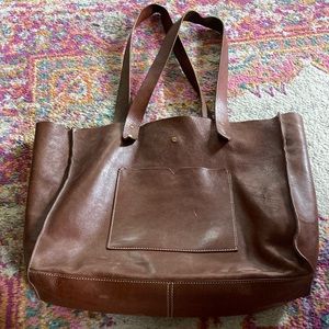 Leather madewell tote bag